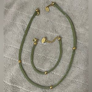 Danbury Mint August birthstone inspired necklace and bracelet set. NWOT